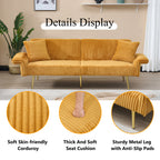 79 Inch Corduroy Sofa Bed