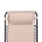 Zero Gravity Folding Lounge Chair with Headrest & Removable Tray