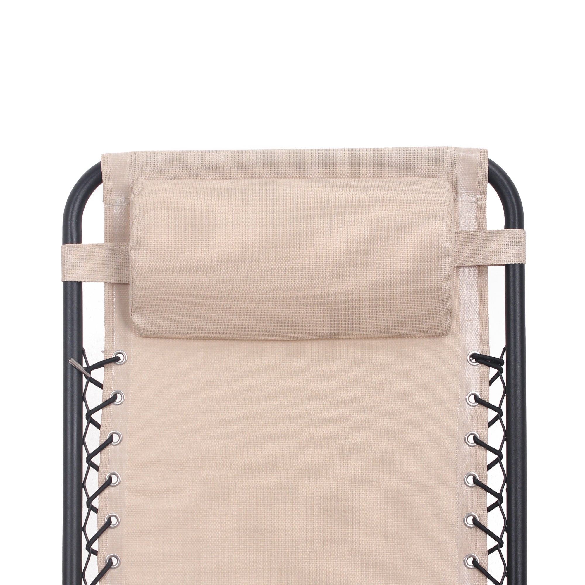 Zero Gravity Folding Lounge Chair with Headrest & Removable Tray