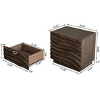 Solid Wood Nightstands, Bedside Table with 2 Drawers