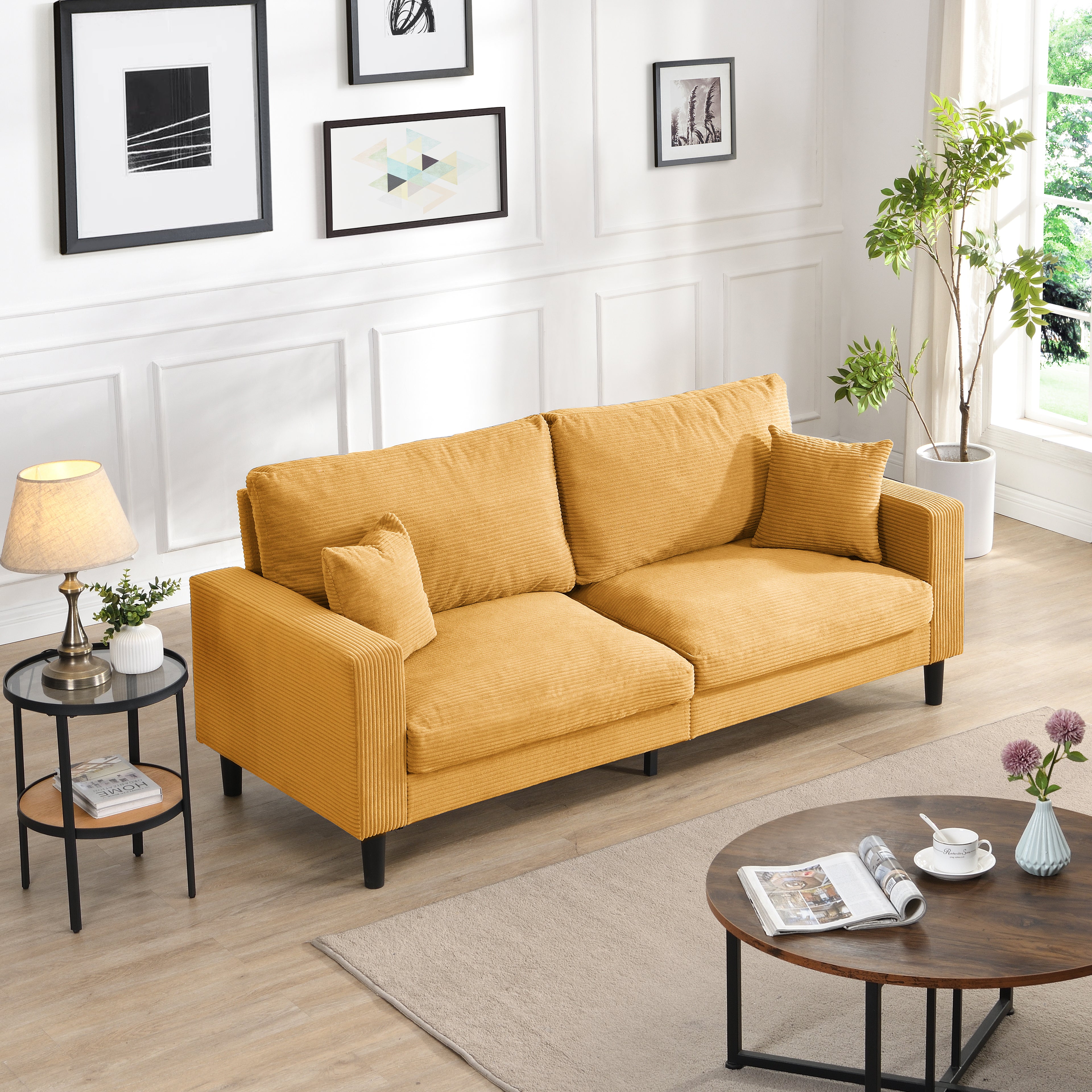 74" High Resilience Three Seater Sofa