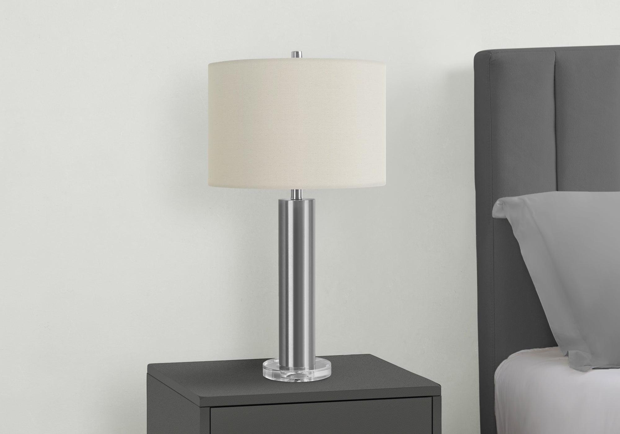 28"h Table Lamp in Nickel Metal
