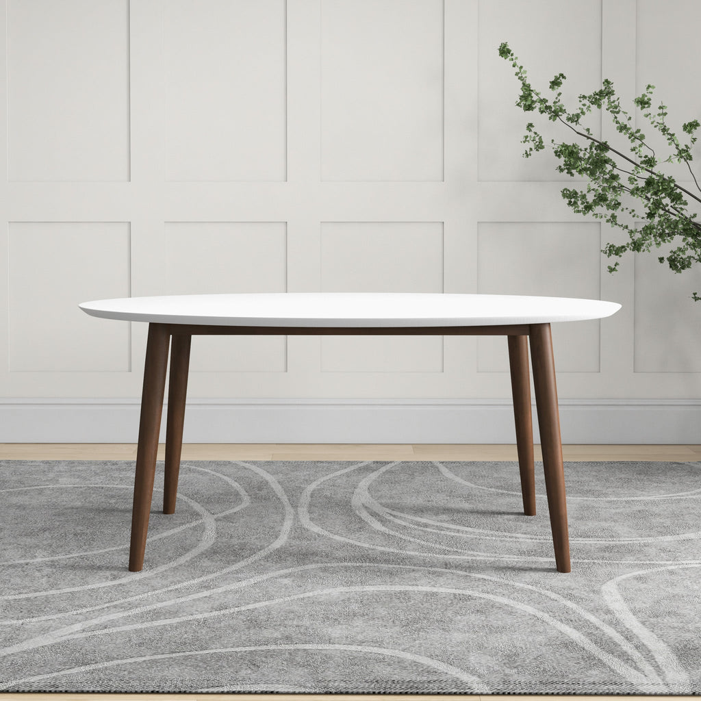 Ada Mid Century Modern Solid Wood Dining Table