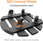 6-Pack 12" Round Plant Stand with 360° Lockable Caster Wheels