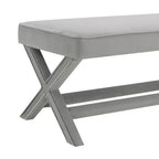 Comfort Double Bench Upholstered in Velvet Fabric