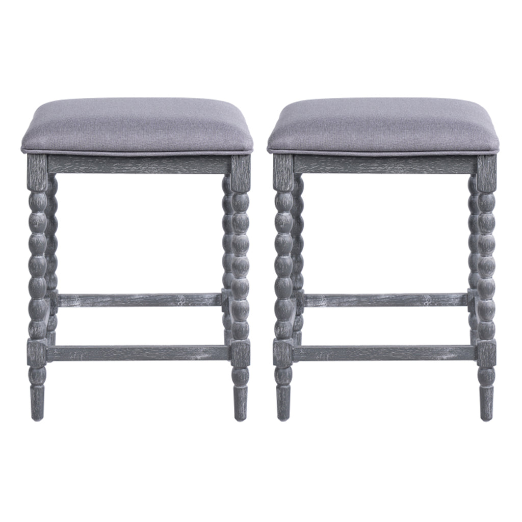 Set of 2 26'' Counter Stools with Upholstered Seat
