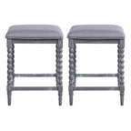 Set of 2 26'' Counter Stools with Upholstered Seat