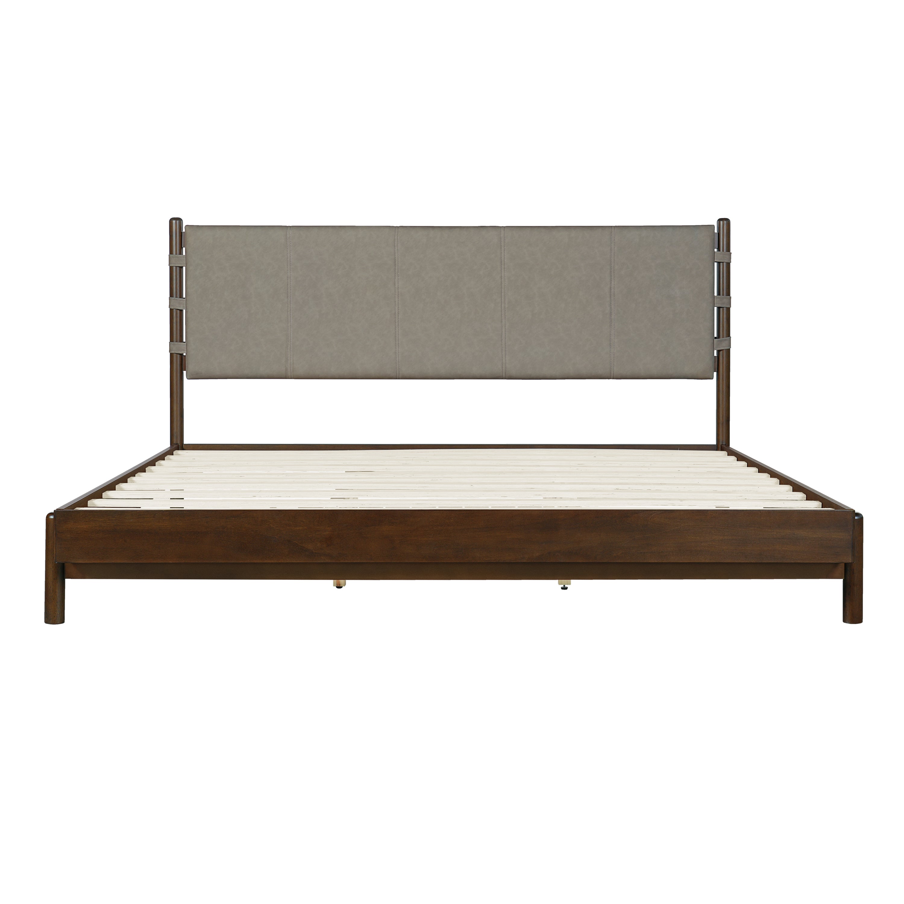 Modern King Bed Frame Set with 2 Nightstands