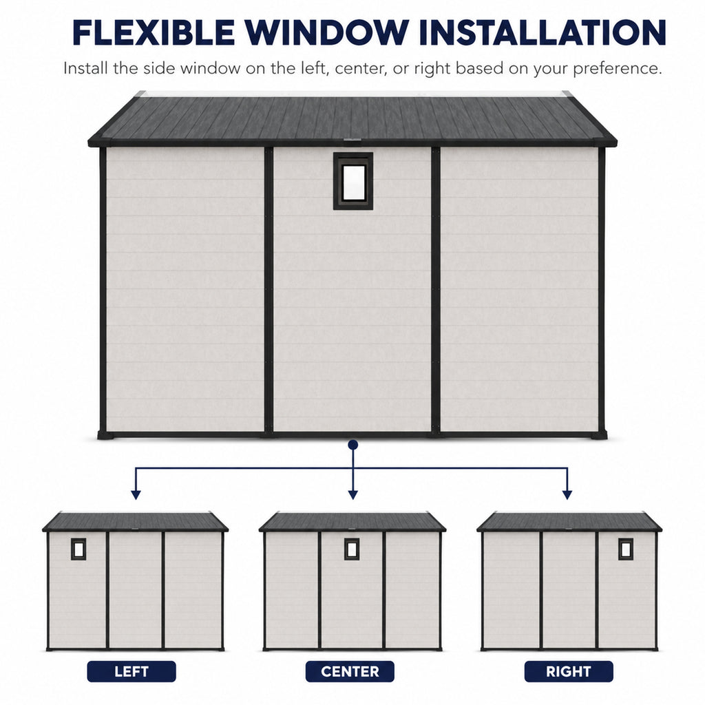 8x10 FT Plastic Outdoor Storage Shed