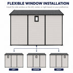 8x10 FT Plastic Outdoor Storage Shed