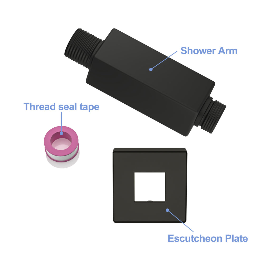 3-Inch Ceiling Mounted Shower Arm with Flange - Matte