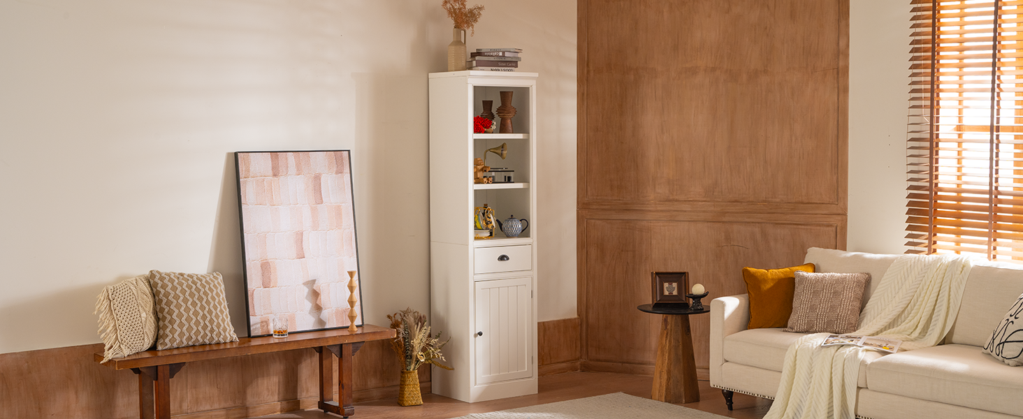 75'' Freestanding Display Bookshelf with Storage & Cabinet