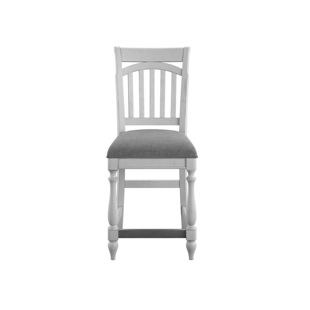 Gray Slat Back Barstools, Set of 2