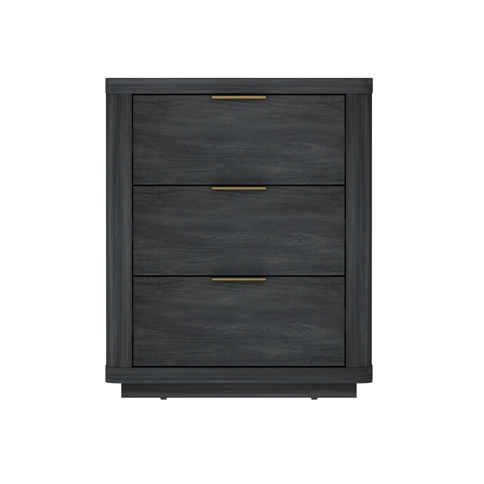 Evelyn - Nightstand With 3 Drawers, Smooth Rounded Edges