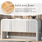 U_STYLE 62.2-Inch Wave-Pattern Console Table