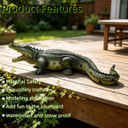 23" Simulated Crocodile Garden Statue