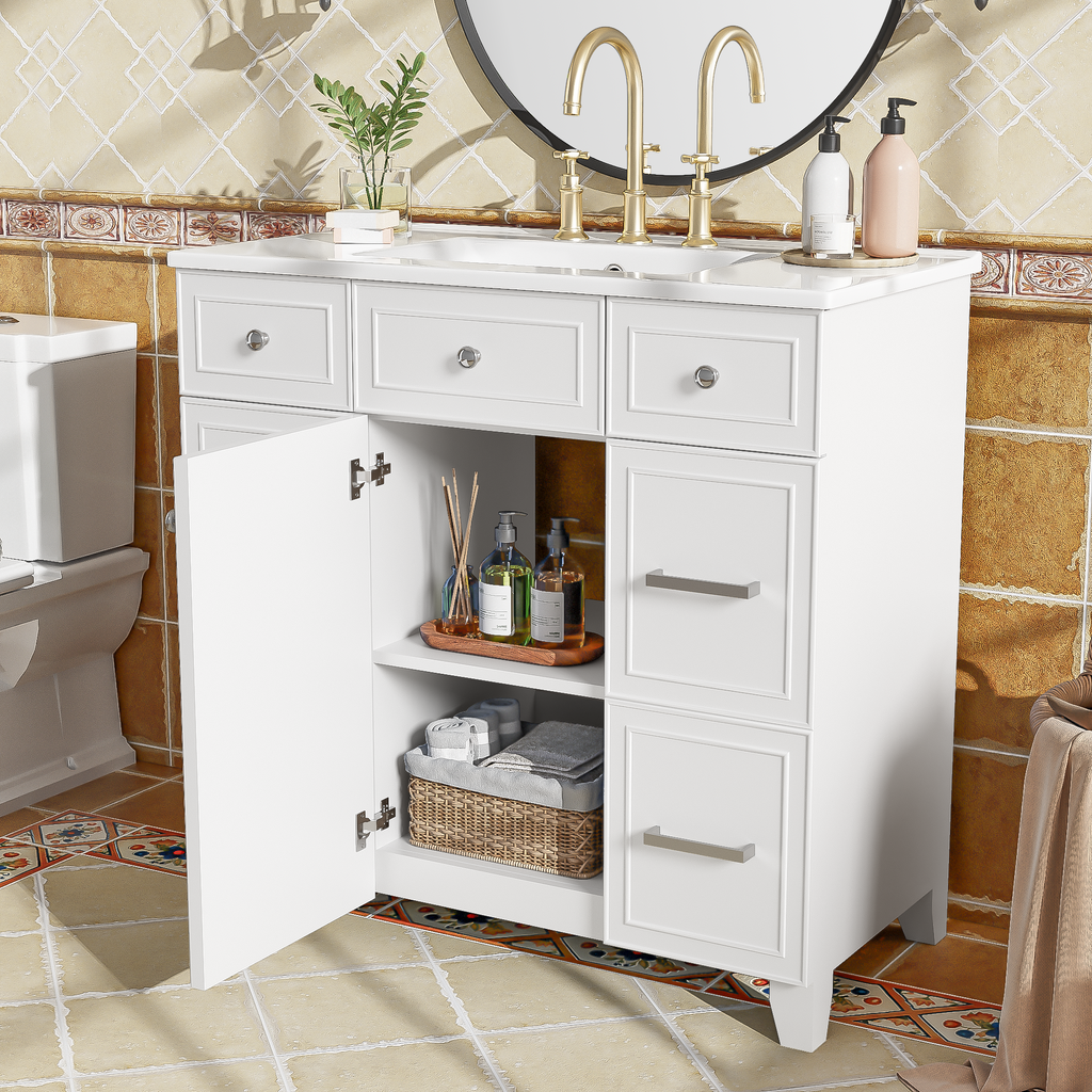 36" Bathroom Vanity with Ceramic Sink