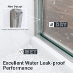 56"-60"W Semi-Frameless Double Sliding Shower Door