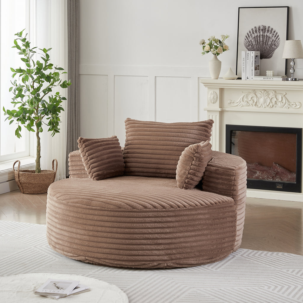 55" Corduroy Sponge Sleeper Chair
