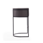 Cosmopolitan Metal Upholstered Barstool in Graphite
