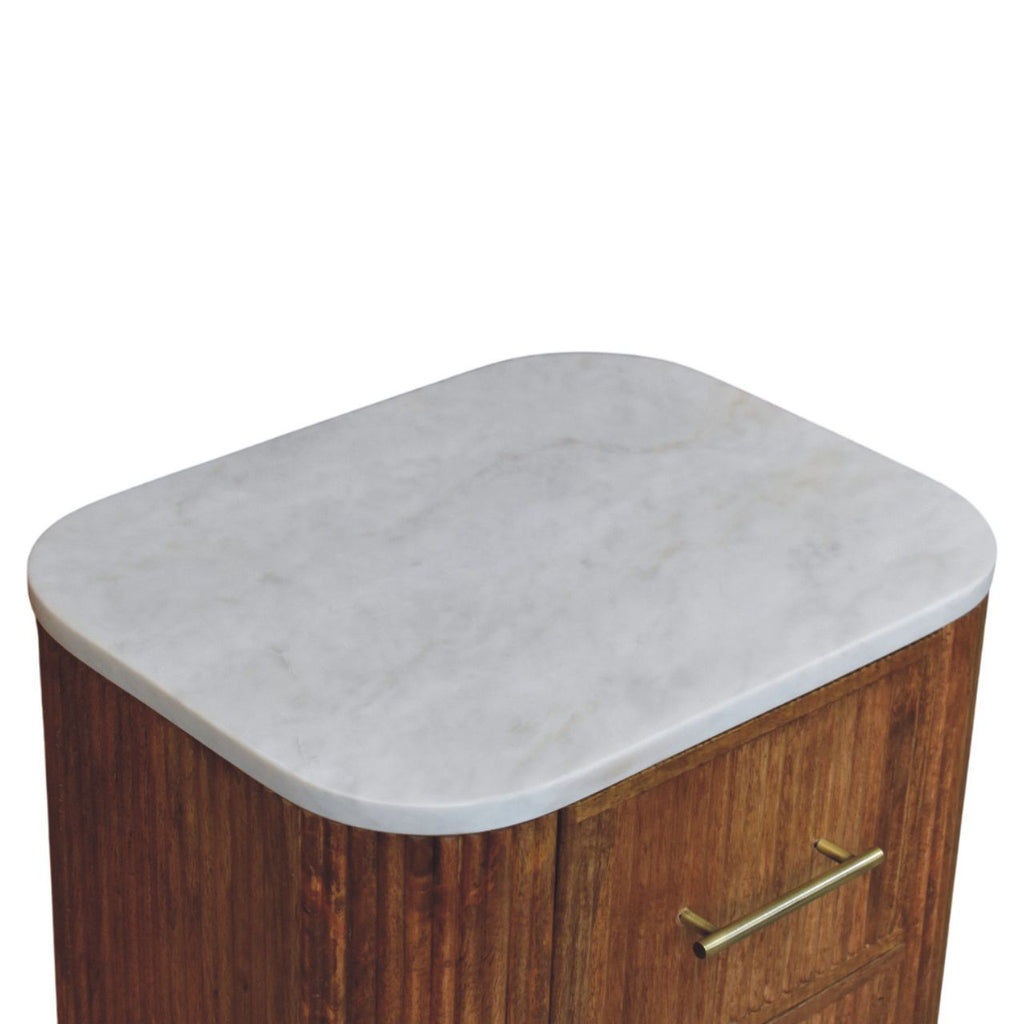 Artisan Furniture Solid Wood Aurora Marble Bedside