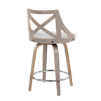 24" Fixed-Height Counter Stool with Swivel in Light