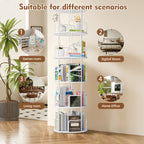 Rotating Bookshelf Tower 5 Tier