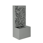 Light Gray Metal Leaf Cutout Water Wall Fountain