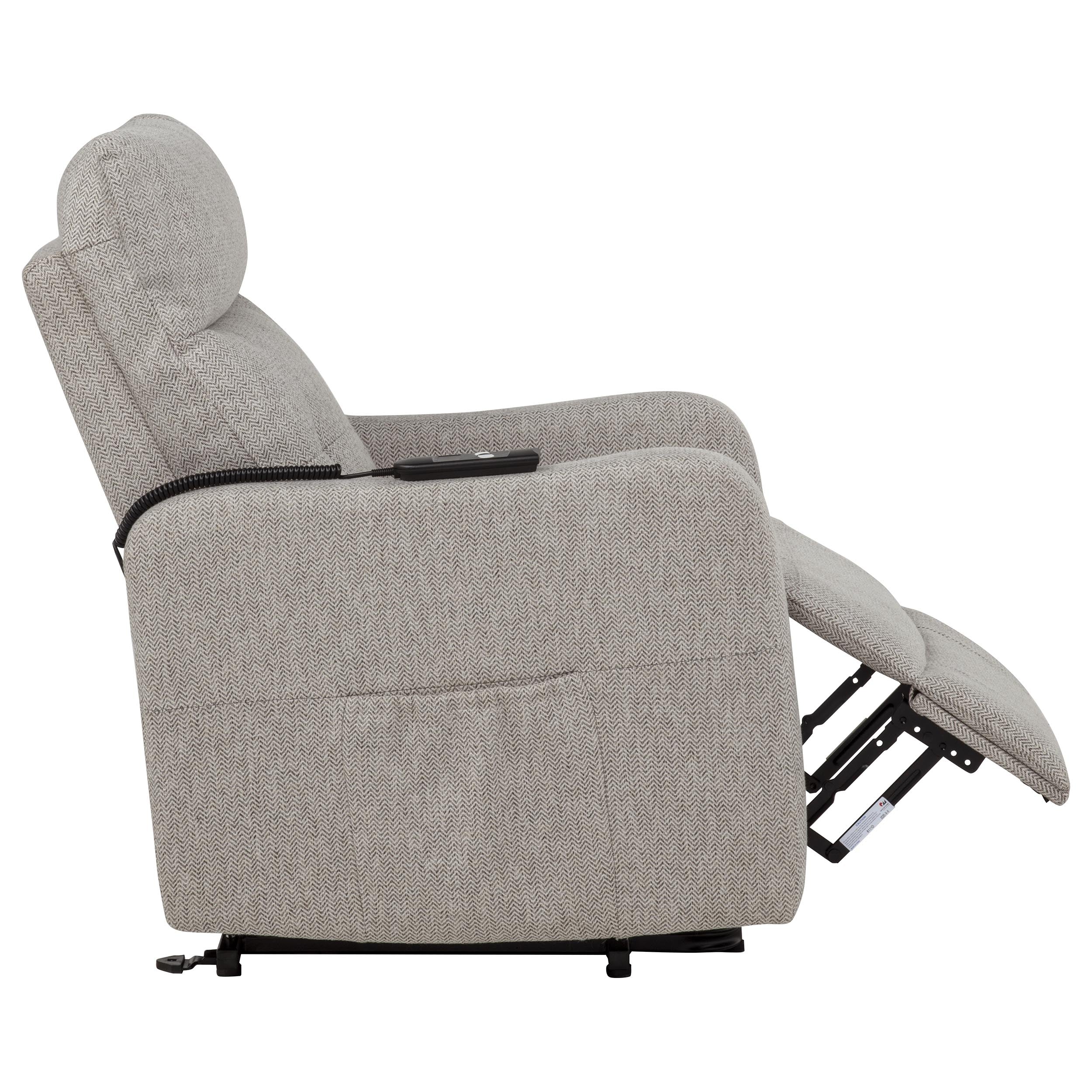 Dayes Upholstered Power Lift Recliner Chair Taupe-