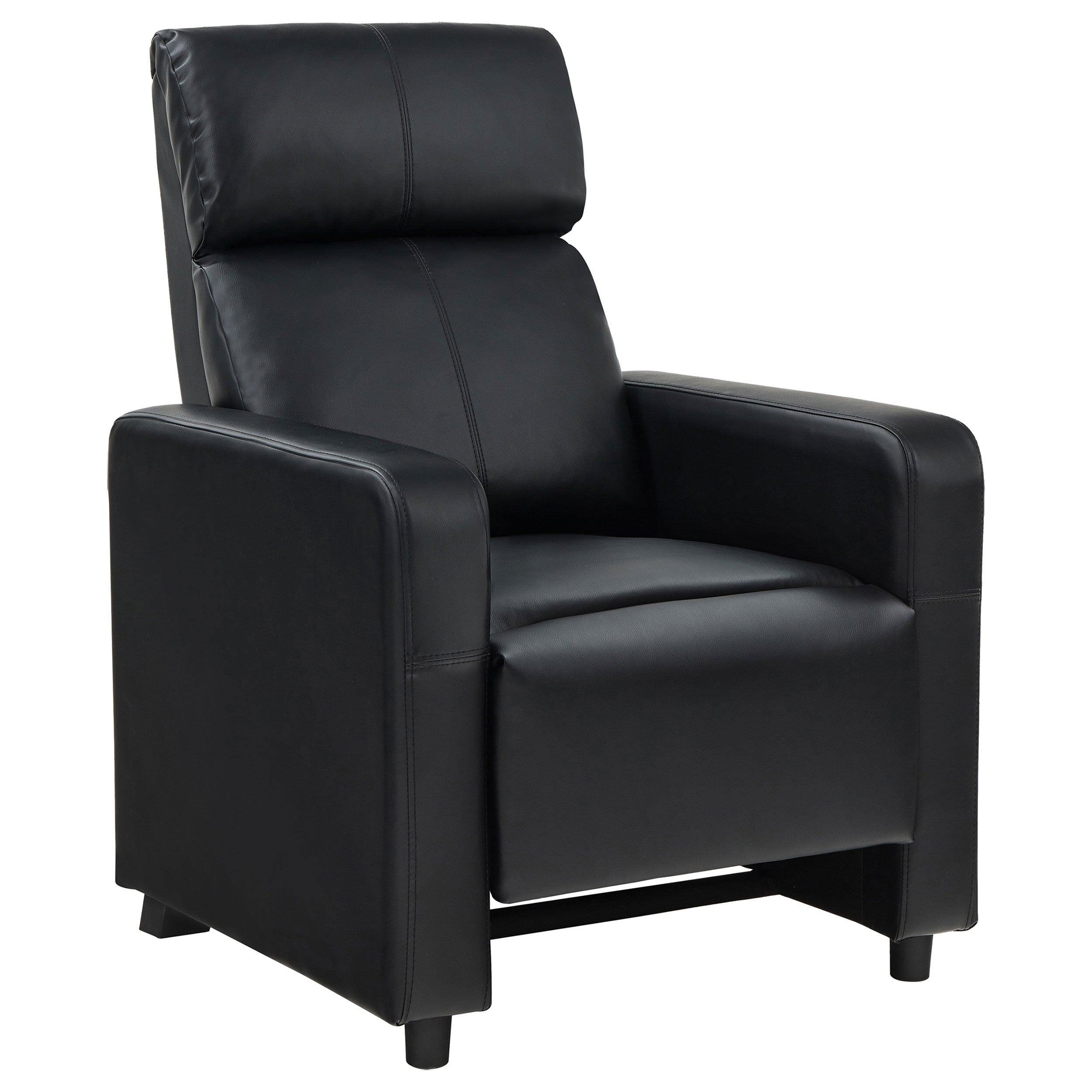 Toohey Upholstered Home Theater Push Back Recliner Black-CoasterEveryday
