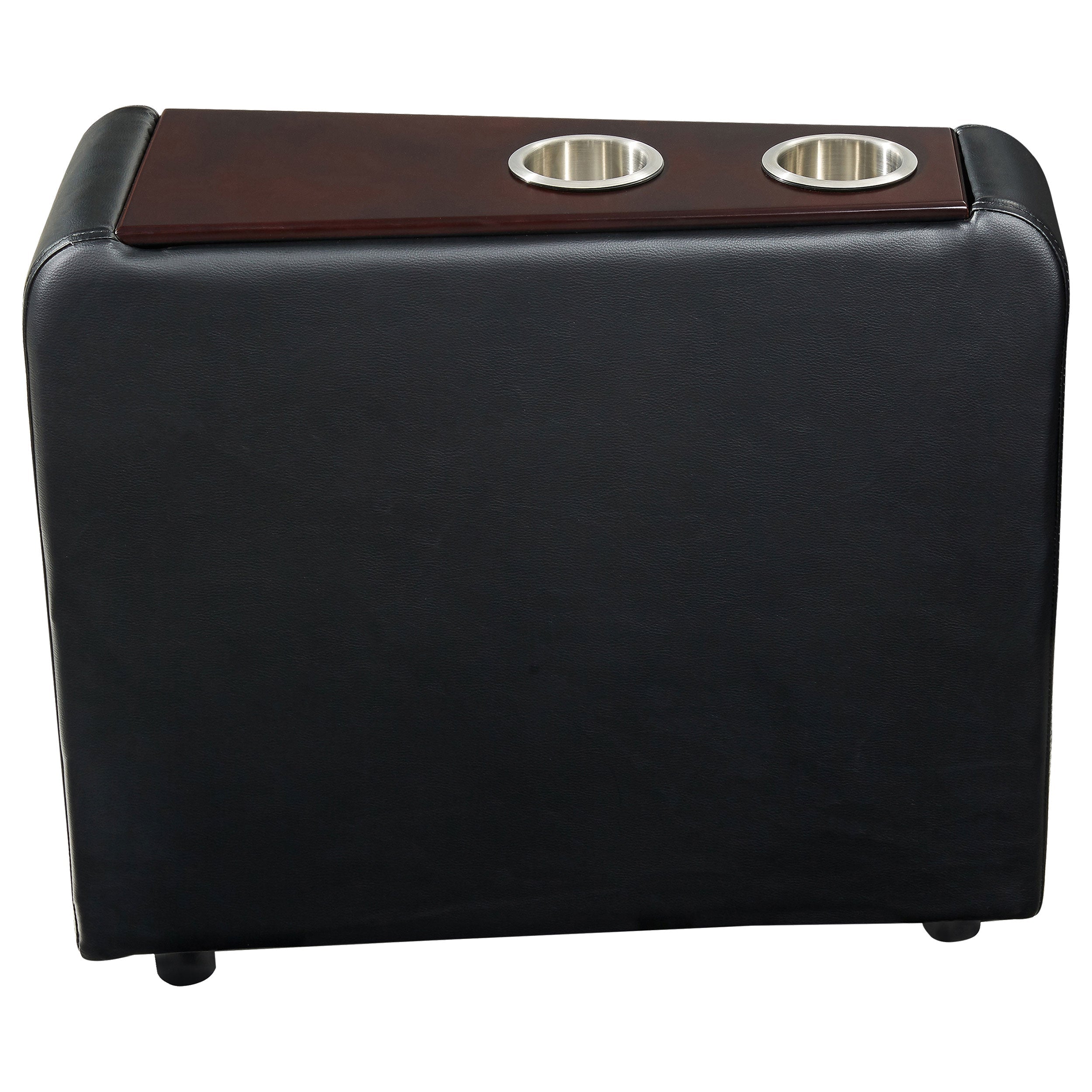 Toohey Upholstered Home Theater Storage Wedge Console Black-CoasterEveryday