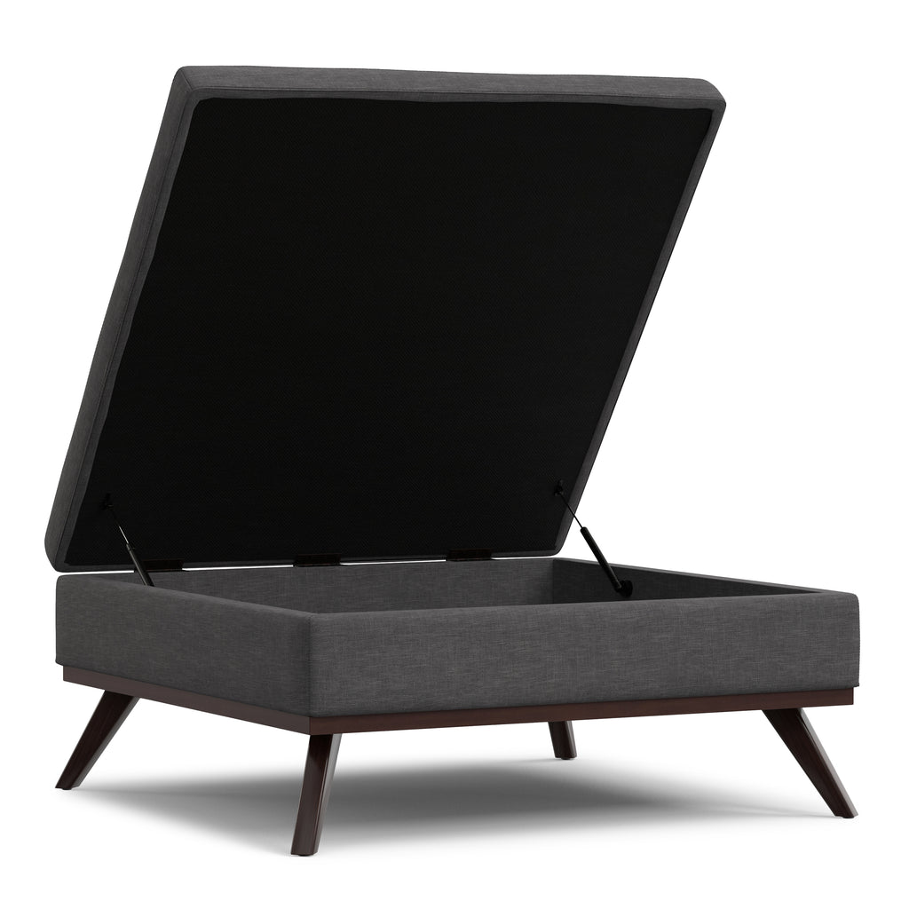 Owen 40 Inch Wide XL Square Coffee Table Storage Ottoman