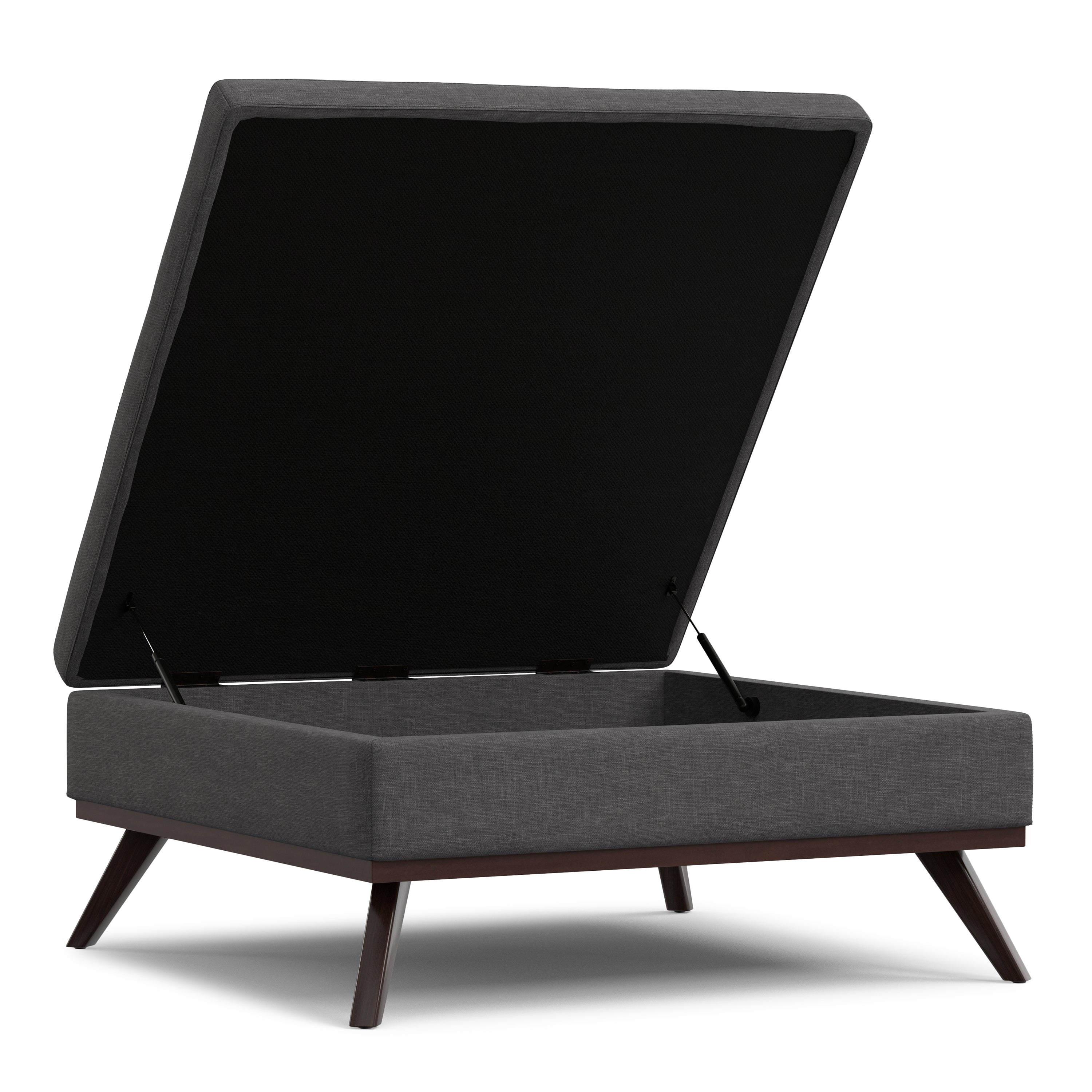 Owen 40 Inch Wide XL Square Coffee Table Storage Ottoman