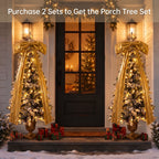6FT Pre-Lit Flocked Christmas Tree with Real Pine Cones