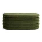 Fuji 49" Upholstered Oval Storage Bench