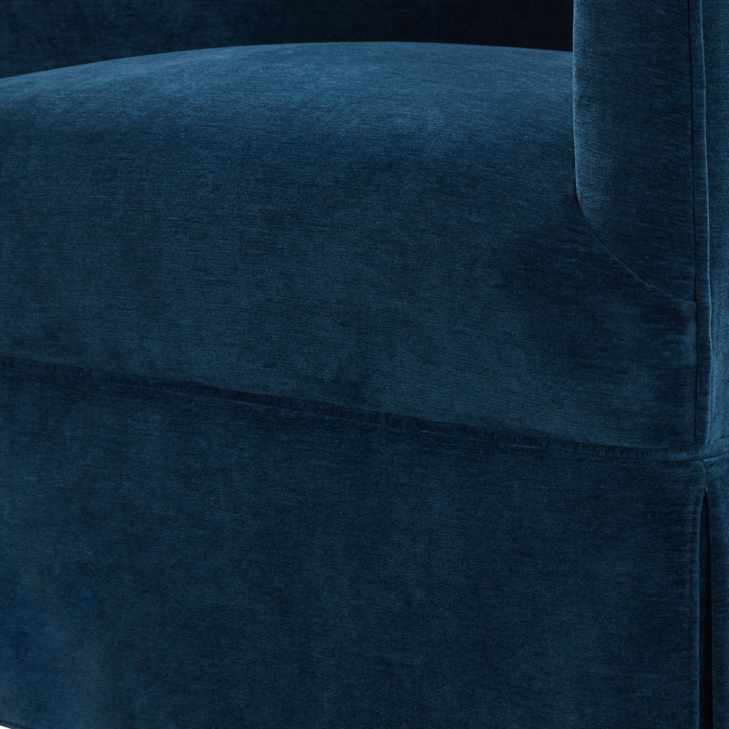 Earl Baltic Skirted Swivel Chair