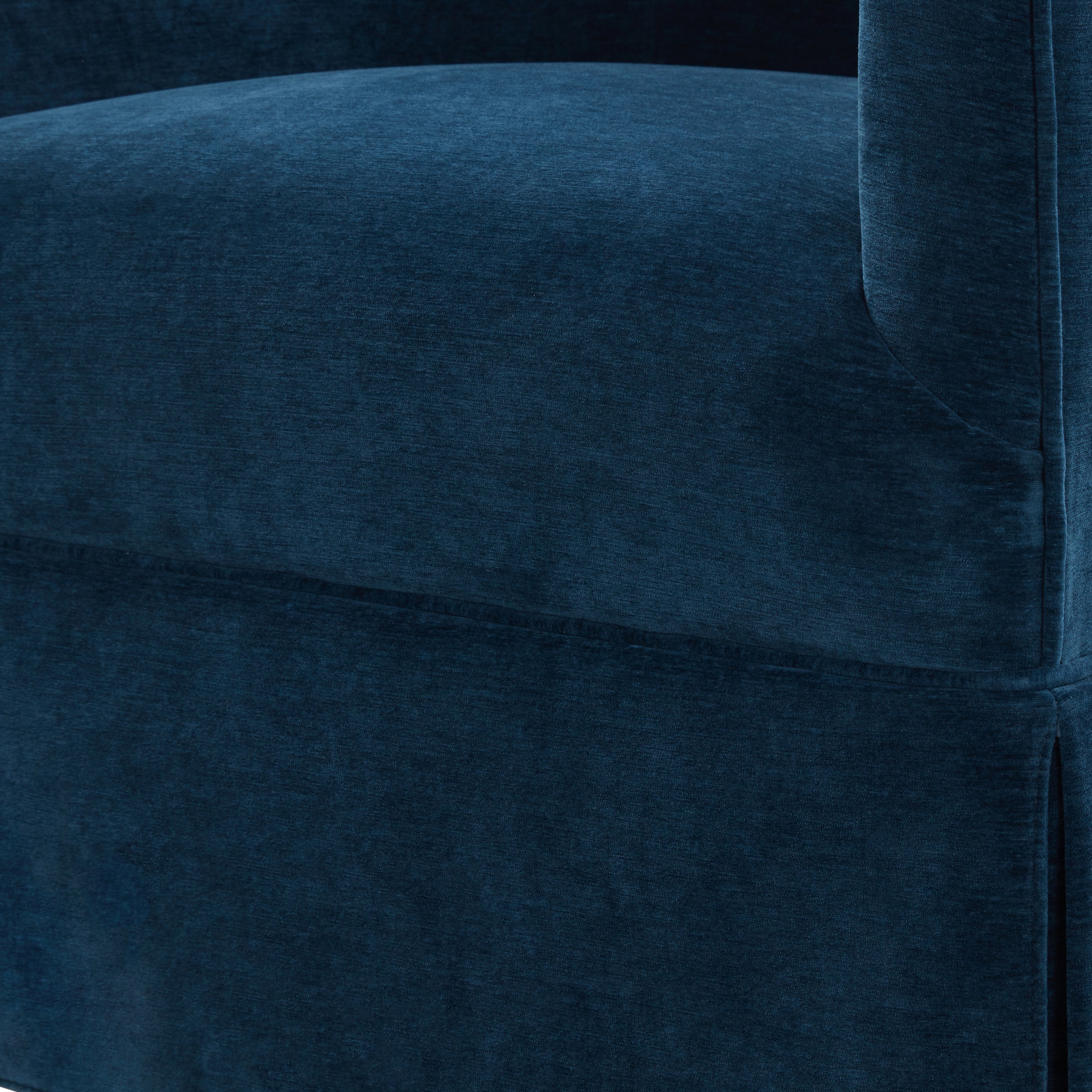 Earl Baltic Skirted Swivel Chair