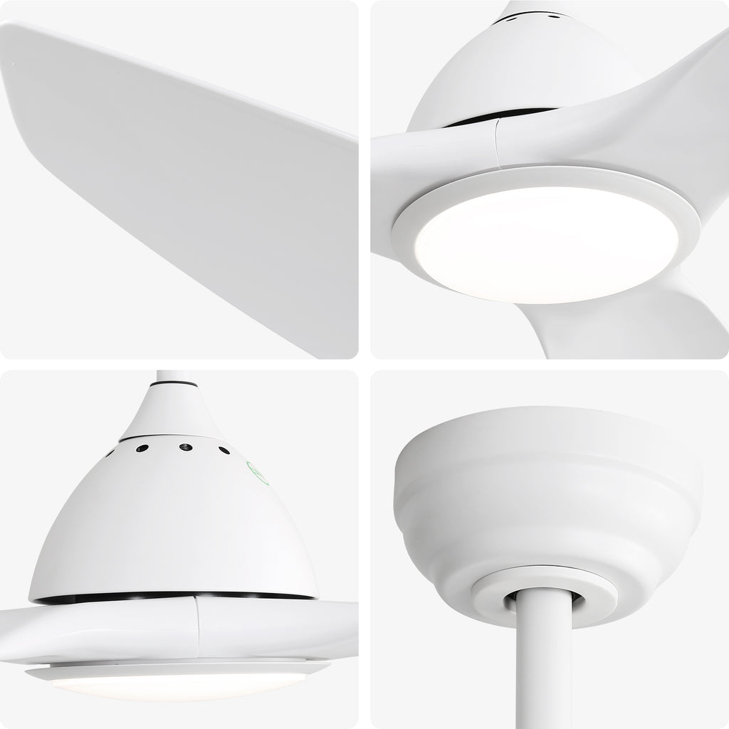 52 Inch Modern Ceiling Fan with 22W LED Light