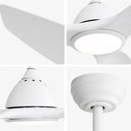 52 Inch Modern Ceiling Fan with 22W LED Light
