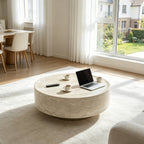 Round 31.5" Coffee Table Ideal For Living Room Family Time