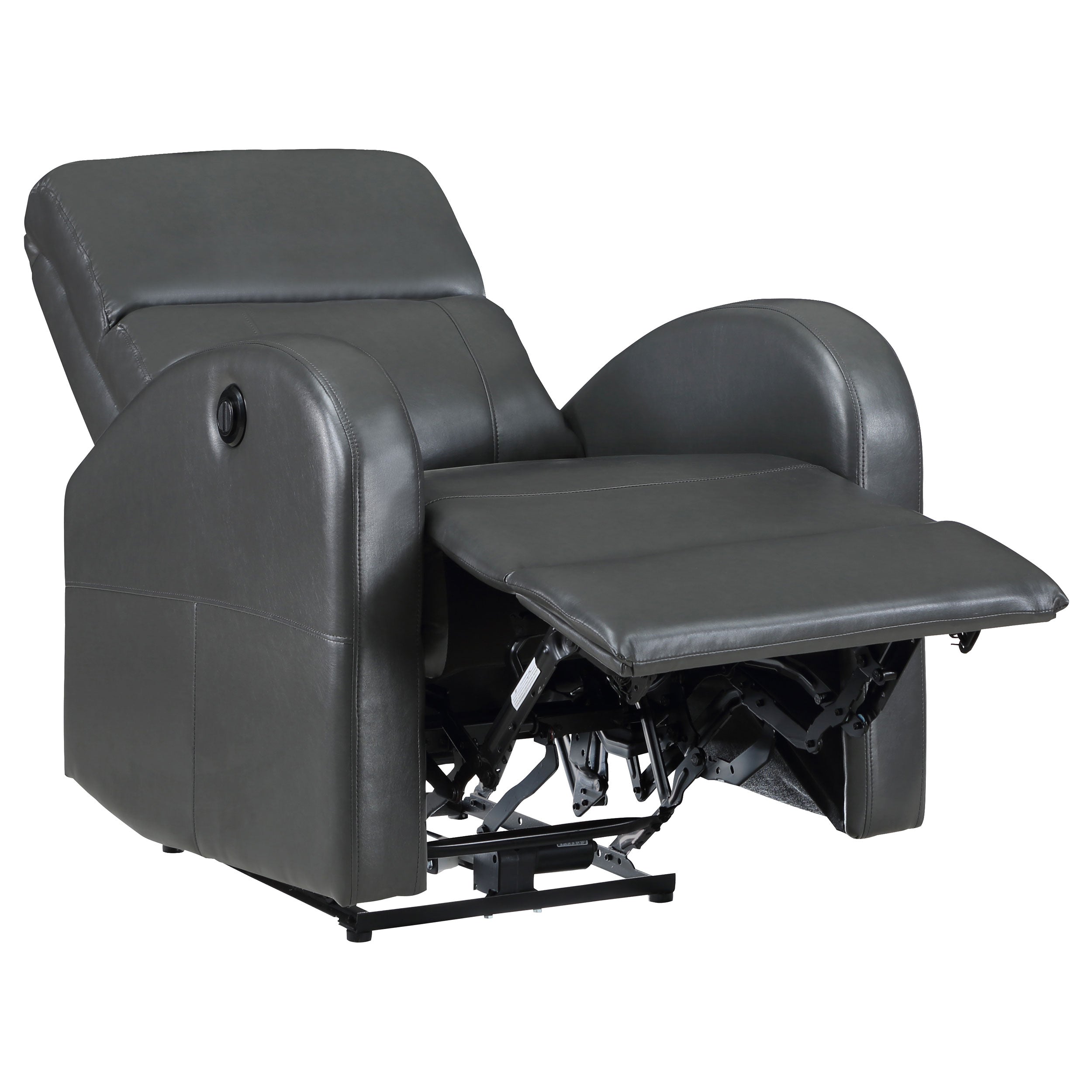 Grant Upholstered Power Recliner Chair Grey-