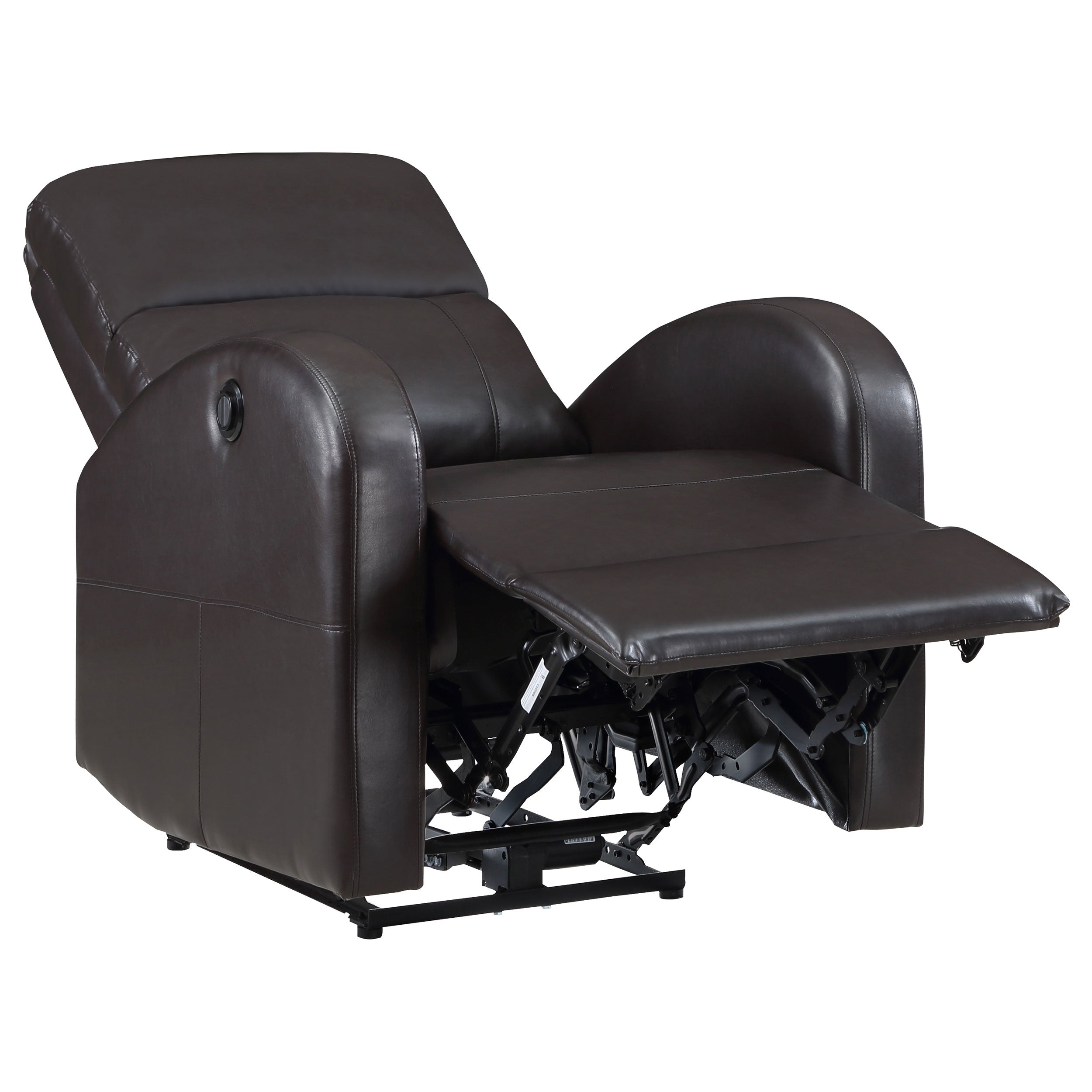 Grant Upholstered Power Recliner Chair Brown-
