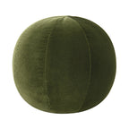 Luna 12" Round Sphere Accent Ball Throw Pillow, Olive
