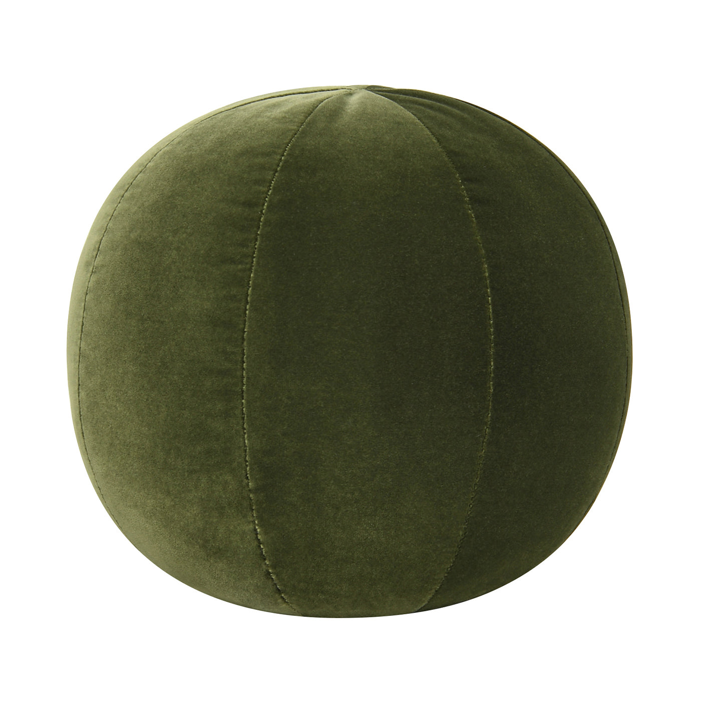 Luna 12" Round Sphere Accent Ball Throw Pillow, Olive