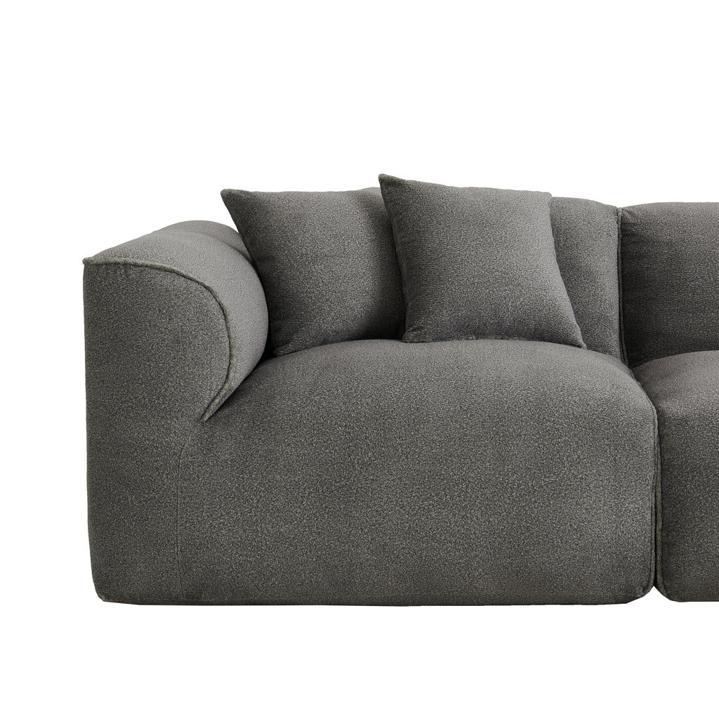 U_Style Luxury Living Room Double-Needle Cut Velvet Sofa