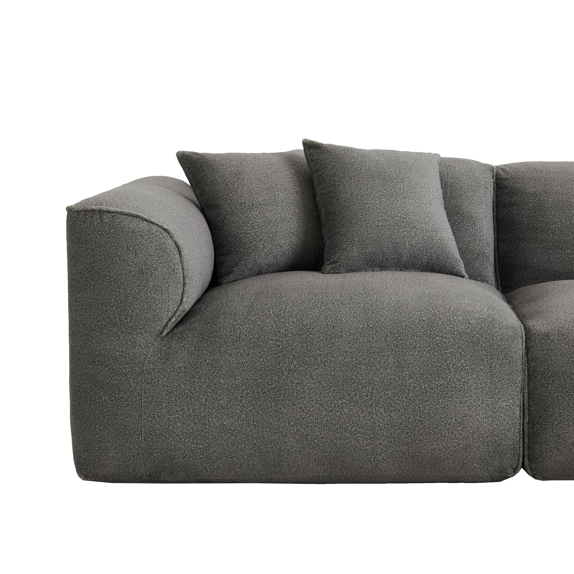 U_Style Luxury Living Room Double-Needle Cut Velvet Sofa