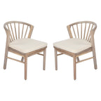 Outdoor Dining Chairs Set of 2, Acacia Wood Patio Chairs