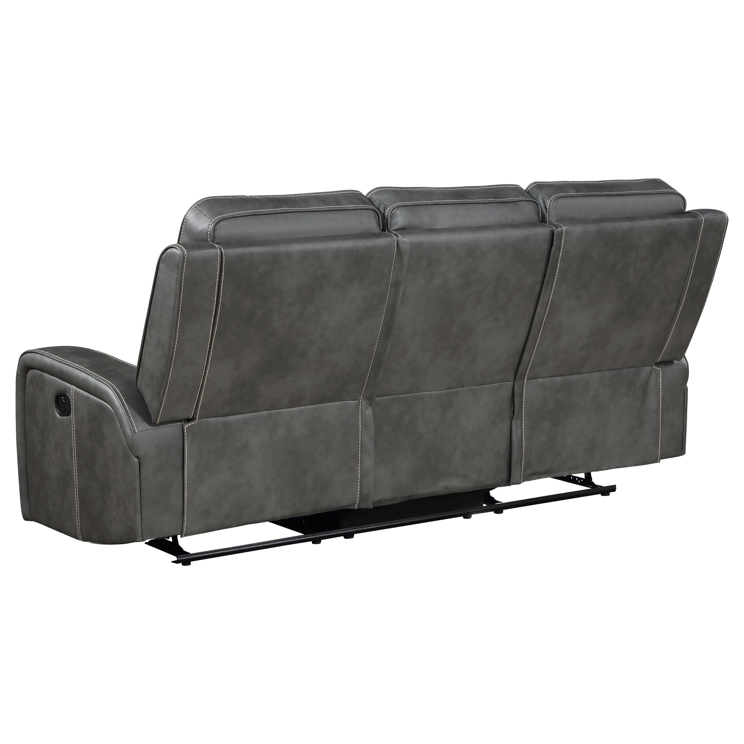 Raelynn Upholstered Track Arm Motion Sofa Grey-
