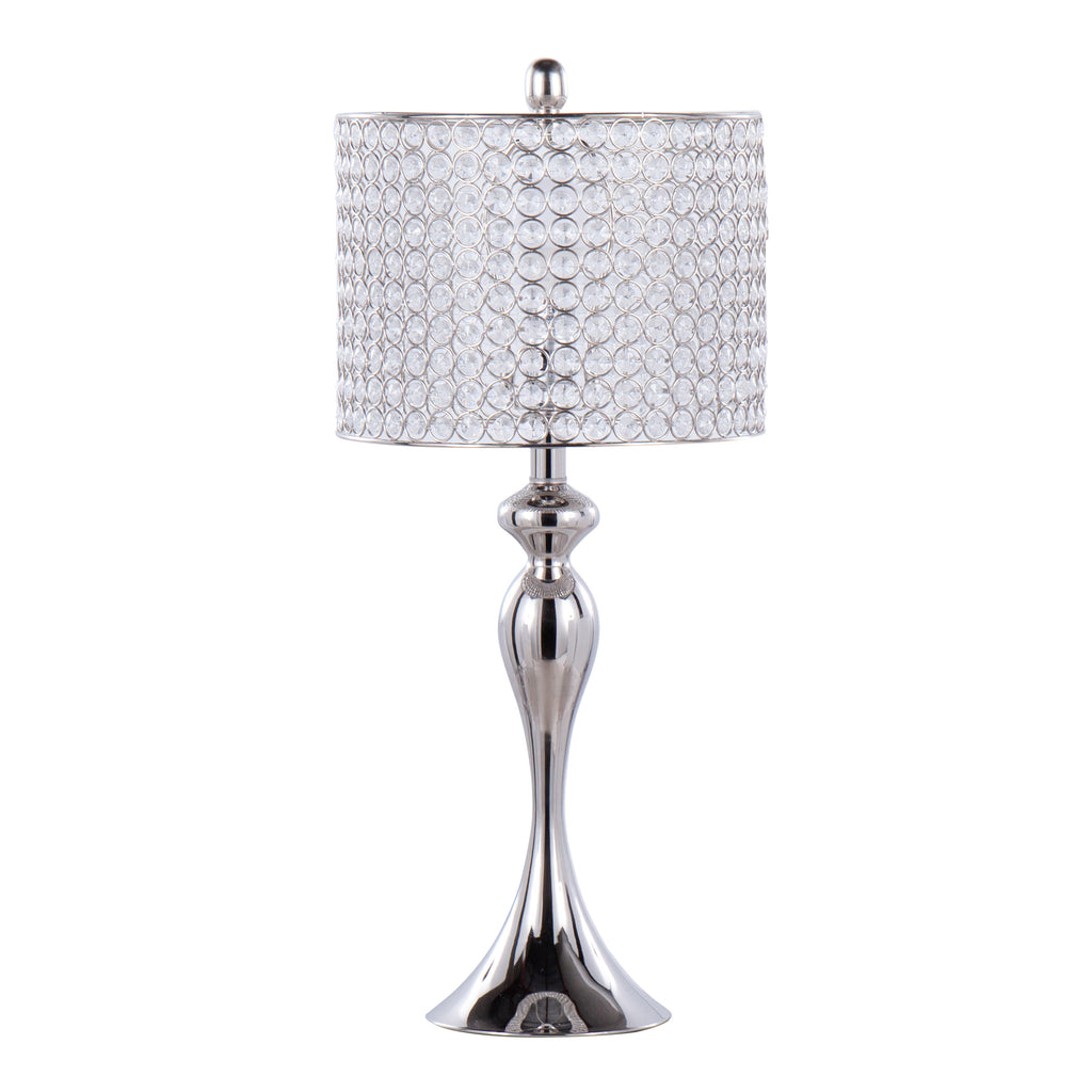 27" Contemporary Metal Table Lamp Set