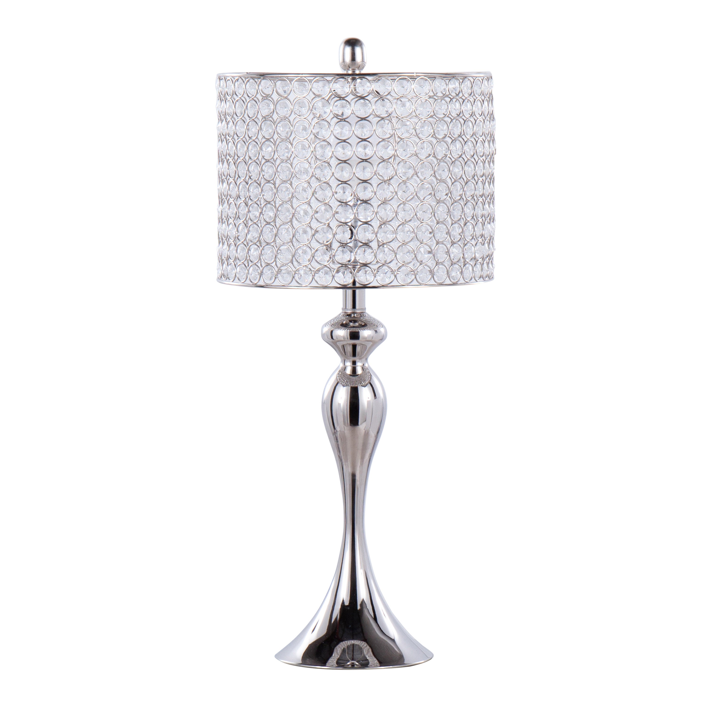 27" Contemporary Metal Table Lamp Set